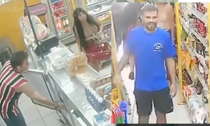 ‘Marido Violento’ é flagrado agredindo esposa em supermercado enquanto homens apenas observam; assista ao vídeo